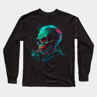 Flourish Human Skull Long Sleeve T-Shirt